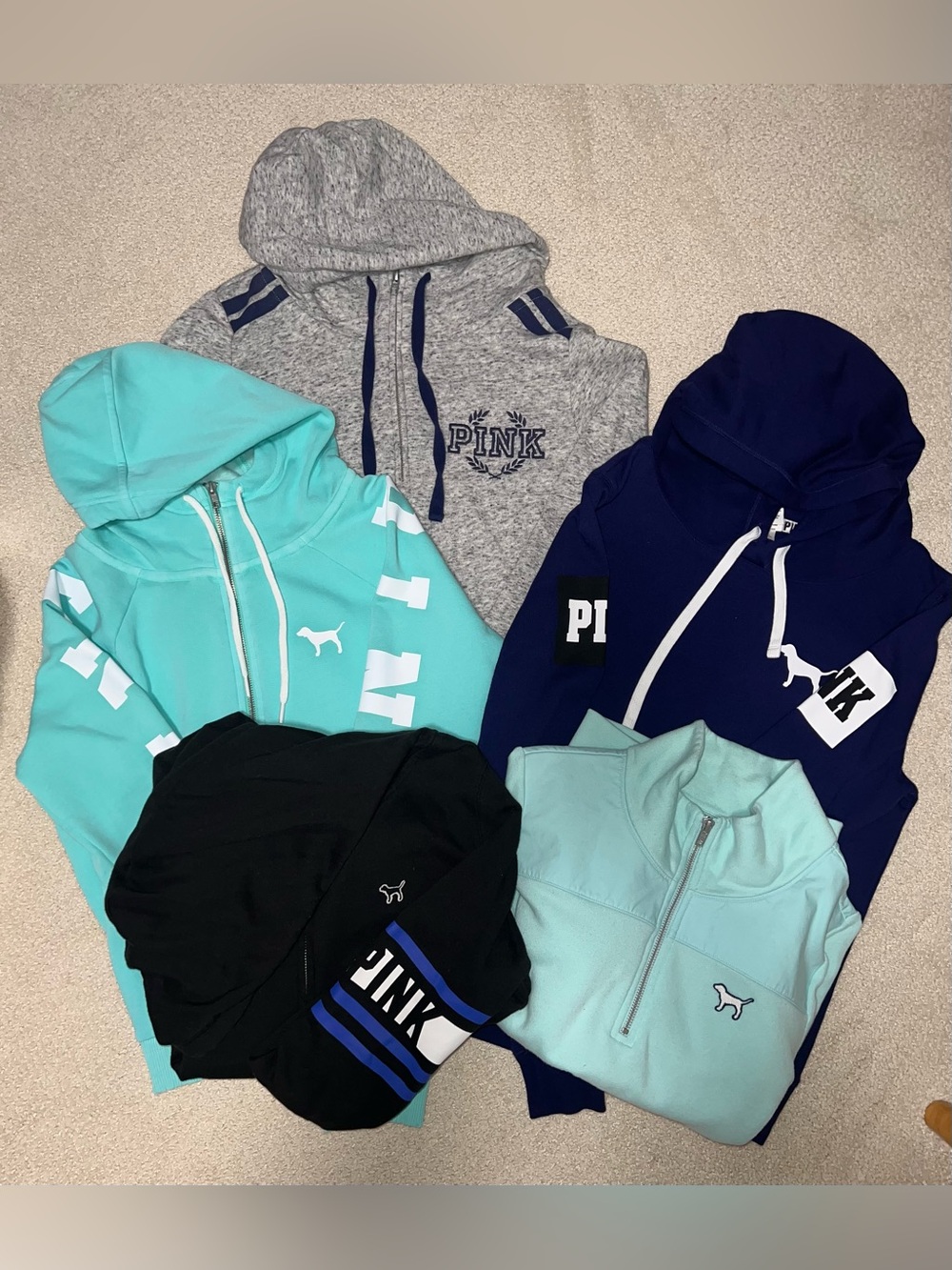 Pink Victoria’s Secret Bundle 5 sweatshirts. Great condition!